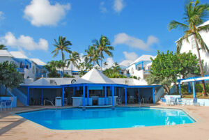 The pool at a Paradise Island resort to stay on when visiting the Bahamas in the winter.